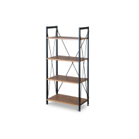 Baxton Studio AA-SJ1(AA-2012-SJ1)-Coffee/Black New Semester Bookshelf